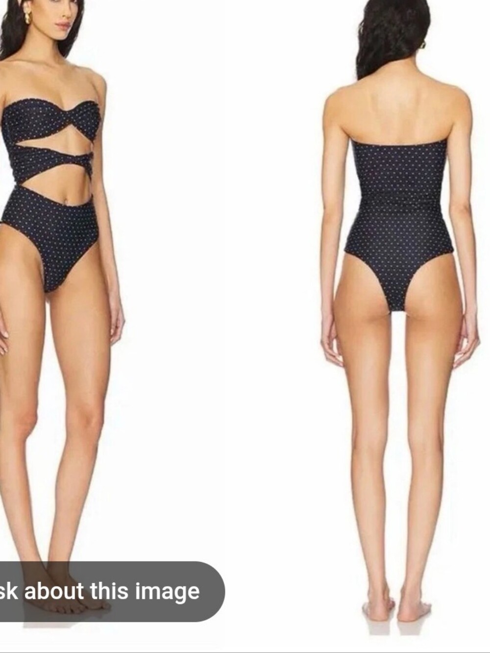 MIKOH Estella Twist-Front One-Piece Swimsuit All Black